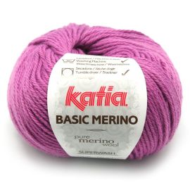fil à tricoter katia basic merino Lilas