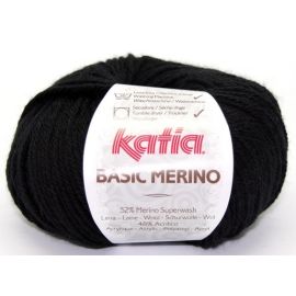fil à tricoter katia basic merino Noir