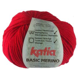 fil à tricoter katia basic merino Rouge