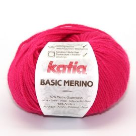 fil à tricoter katia basic merino rose