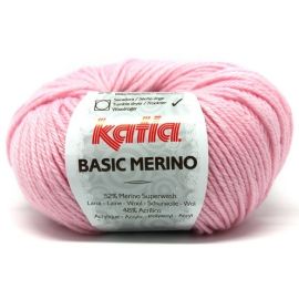 fil à tricoter katia basic merino Rose clair