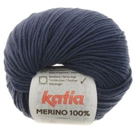 fil à tricoter Katia Mérino 100% Bleu Foncé