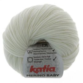 fil à tricoter Katia Mérino Baby Blanc 