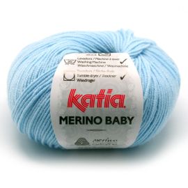 fil à tricoter Katia Mérino Baby Bleu ciel 