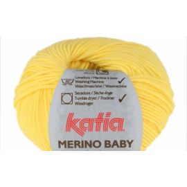 fil à tricoter Katia Mérino Baby Jaune