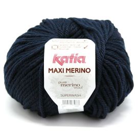 fil à tricoter Katia Maxi Mérino Bleu Marine