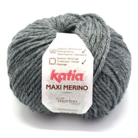 fil à tricoter Katia Maxi Mérino Gris