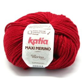 fil à tricoter Katia Maxi Mérino Rouge