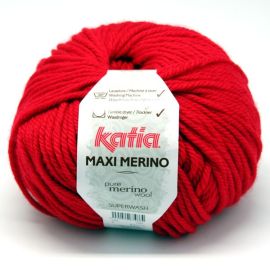 fil à tricoter Katia Maxi Mérino Rouge vif