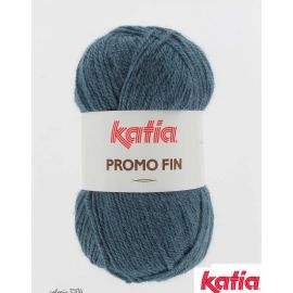 pelote de fil à tricoter Katia Promo fin Bleu Gris