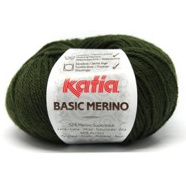 Laine à tricoter Katia Basic Mérino Vert Kaki