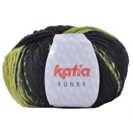 fil à tricoter Katia Funky Pistache Noir