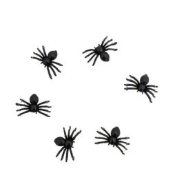 lot 18 araignées - noires - 1.2 x 2 x 0.5 cm