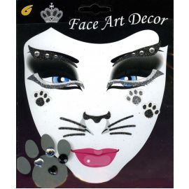 maquillage - autocollant - chat
