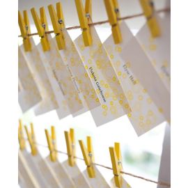 Mini pince à linge mariage Jaune