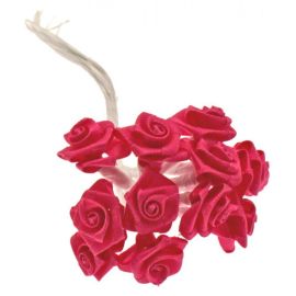 Mini rose mariage en satin Fuchsia