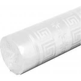 Nappe en papier damassé 25 mètres x 1.18 m Blanc