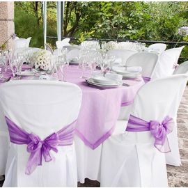 Noeud pour housse de chaise mariage en organza Parme