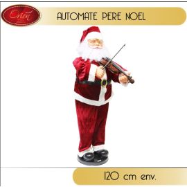 Père Noel automate musical Violoniste 120cm