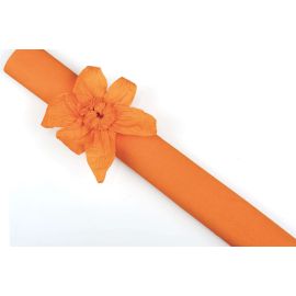 Papier crépon Orange en rouleau 10 m x 50 cm