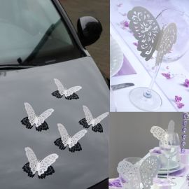 Papillon Géant Blanc pour Decoration de Voiture Mariage