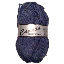 Pelote de laine a tricoter canada tweed bleu 