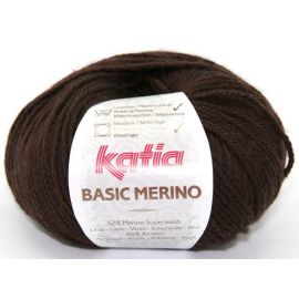 Pelote de laine Basic Mérino Katia Chocolat