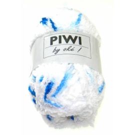 pelote de fil à tricoter Piwi Turquoise et Blanc 