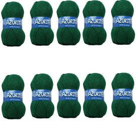 10 Pelotes de laine Azurite Acrylique Vert