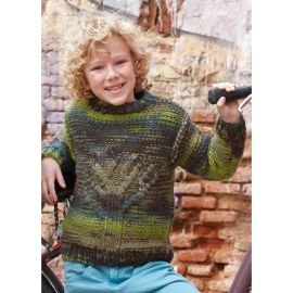 fil à tricoter Katia New Nepal Vert et Marron 