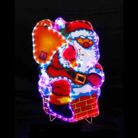 Pere Noel lumineux 96 LED Multicolores