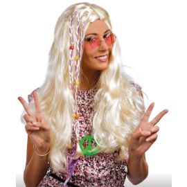 Perruque hippie lisse - blond