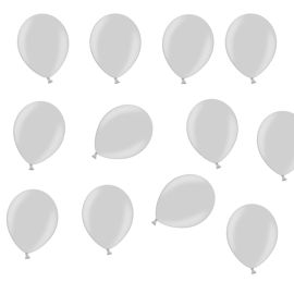 Petit ballon gonflable nacré Argent 12cm