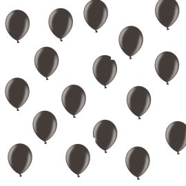 Petit ballon gonflable nacré Noir 12cm