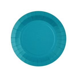 Petite assiette en carton ronde Turquoise