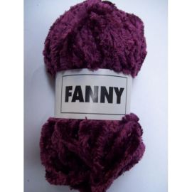 pelote de fil à tricoter chenille Fanny aubergine x3