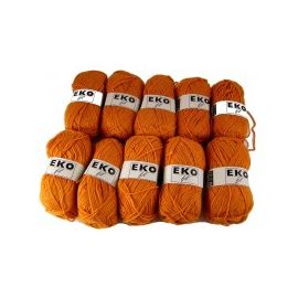pelote de fil à tricoter Eko Fil Orange