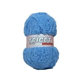 pelote de fil à tricoter tricot douceur Bleu ciel
