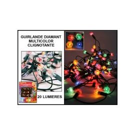 Guirlande lumineuse 120 LED Multicolore, deco Noel - Badaboum