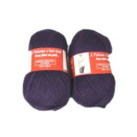 Grosse pelote de fil à tricoter Violet x2