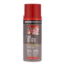 Bombe peinture effet metallisé rouge 400mL