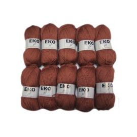 pelote de fil à tricoter EkoFil Brique