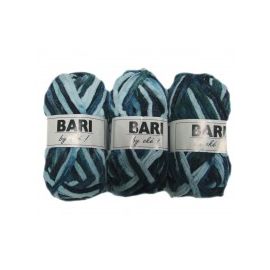 3 Pelotes de fil à tricoter Bari Vert / Bleu