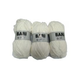 3 Pelotes de fil à tricoter Bari Blanc