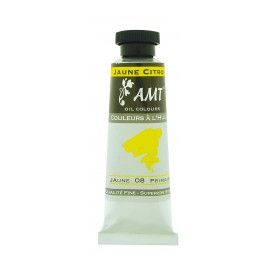 Tube de peinture à l'huile Jaune citron 45ml