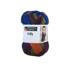 1 pelote de fil à tricoter Frilly Orange bleu vert violet