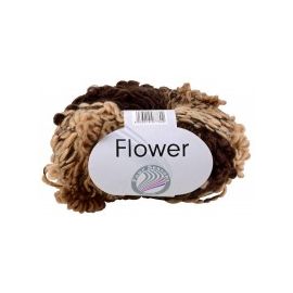 pelote de fil à tricoter Flower Color Grundl Marron