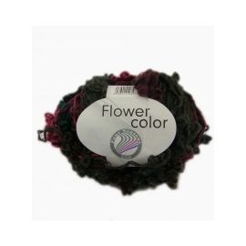pelote de fil à tricoter Flower Color Grundl Marron Rose Vert
