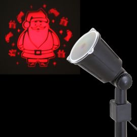 Projecteur LED Lumineux Pere noel rouge