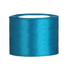 Ruban de satin pas cher 50 mm Bleu Turquoise de 25 mètres